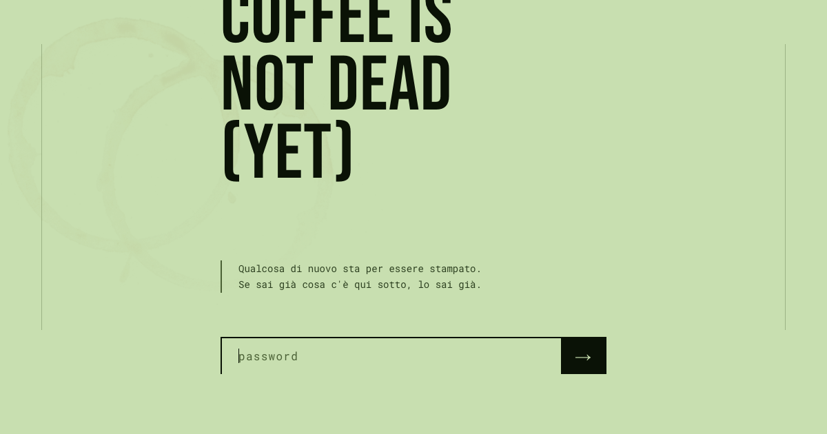Screenshot del sito zine.coffee